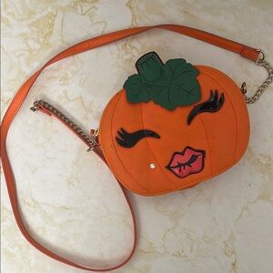 Betsey Johnson Orange Pumpkin Mini Bag